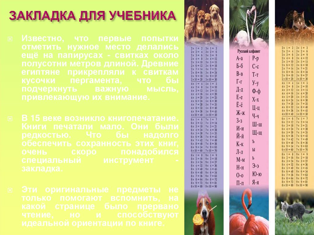 ЗАКЛАДКА ДЛЯ УЧЕБНИКА