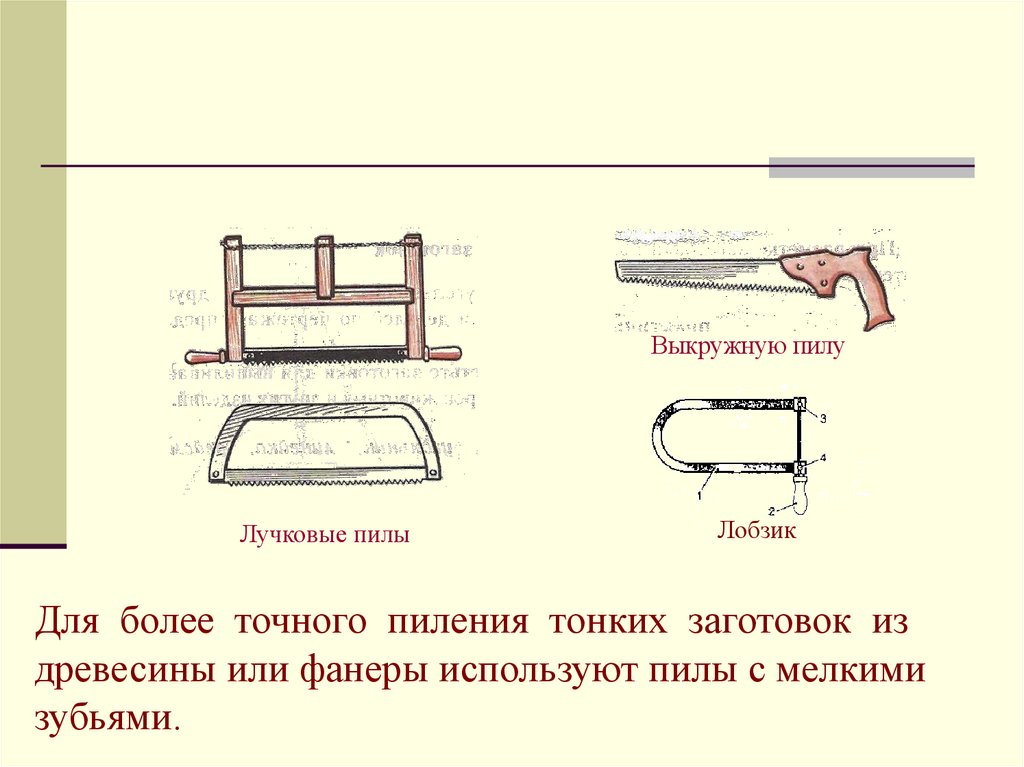 Пиление заготовок из древесины 5 класс презентация