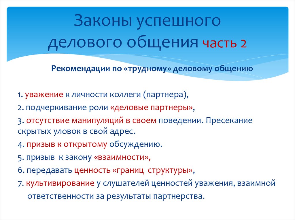 Законы успешного человека. Законы успешного бизнеса. Законы успешной коммуникации. Законы успешного общения по Сэму Блэку. 33. Компоненты успешной деловой коммуникации..