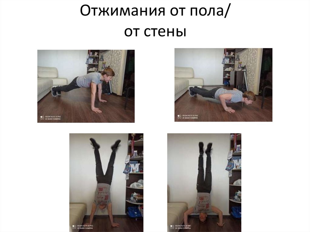 Отжимания от пола/ от стены