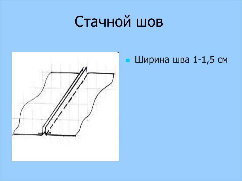 Стачной шов схема