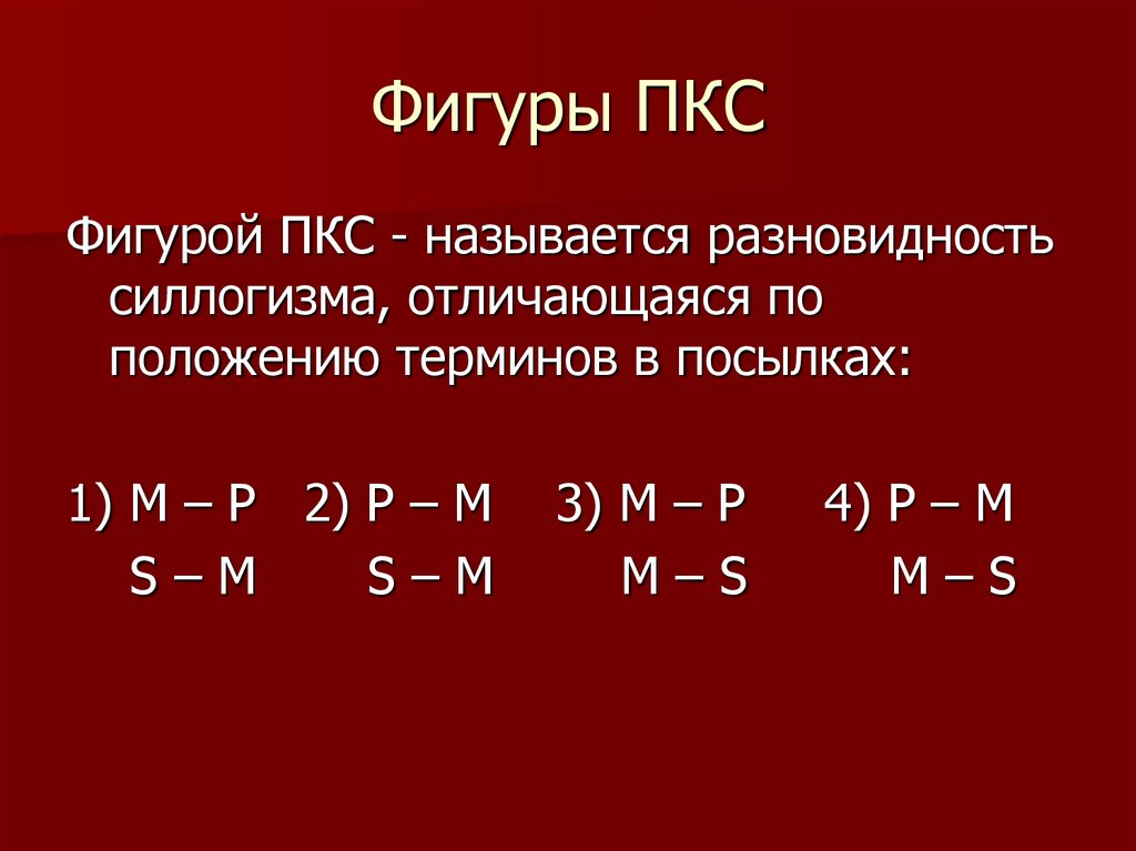 По схеме какой фигуры пкс построено рассуждение