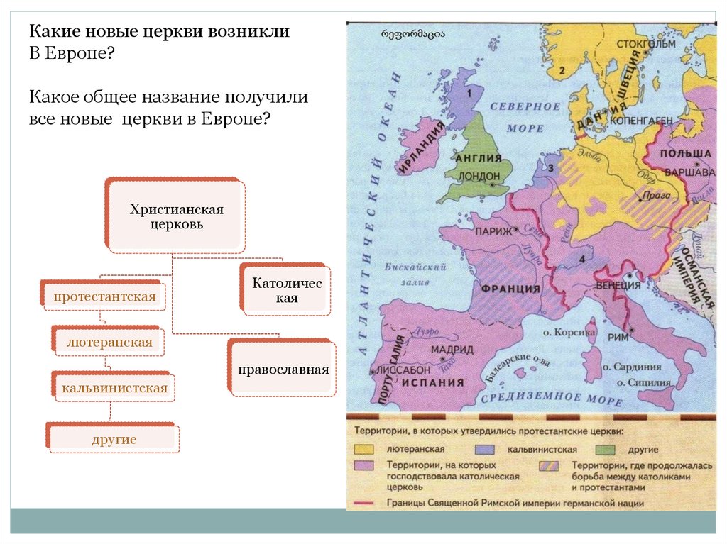 Реформация в европе сравнительная таблица