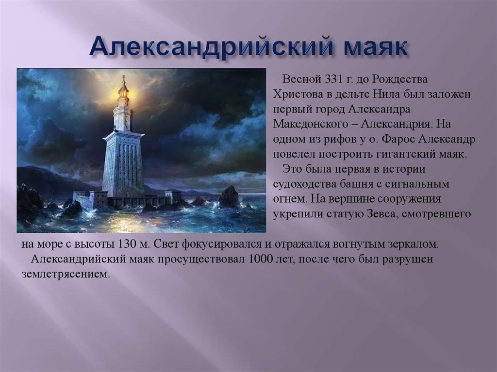 Маяк информация. Александрийский Маяк семь чудес света. Александрия Египет Фаросский Маяк. Фаросский Маяк чудо света. Маяк на о. Фарос в Александрии.