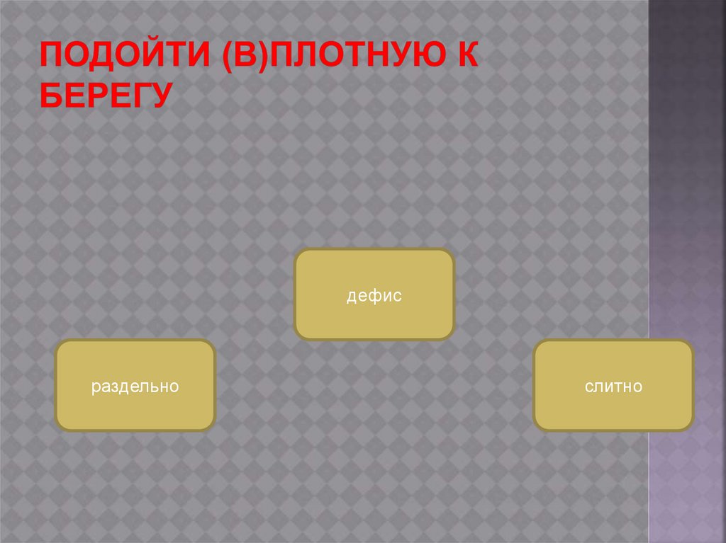 Подойти (в)плотную к берегу