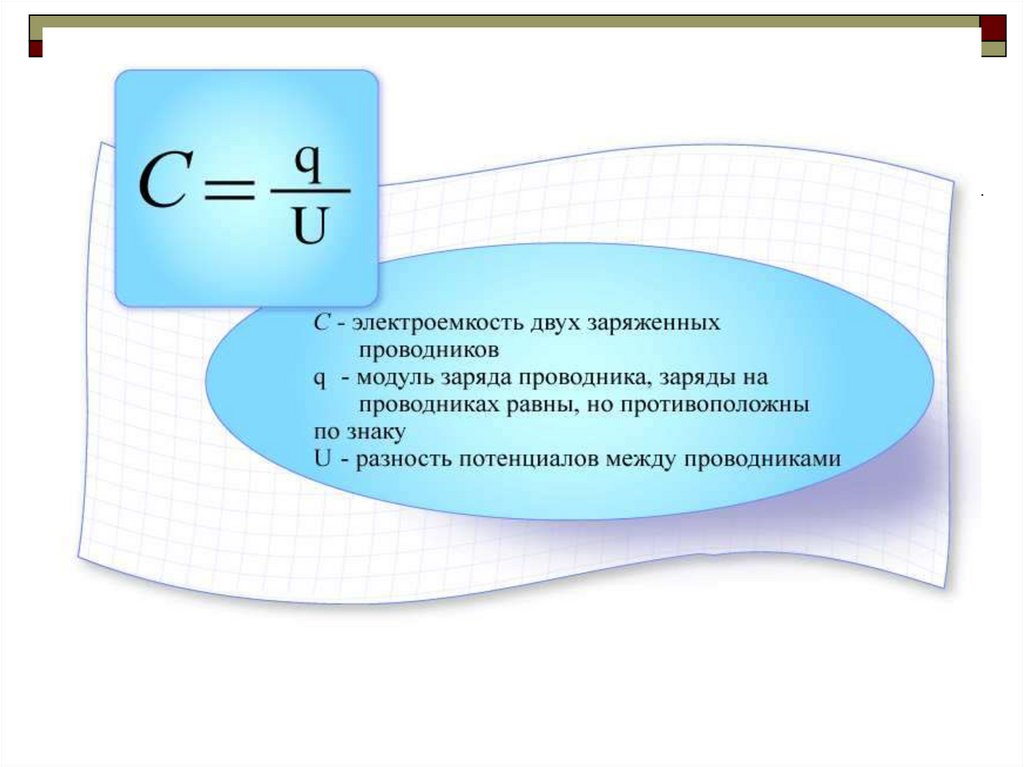 Конденсатор электроемкость конденсатора 8 класс презентация