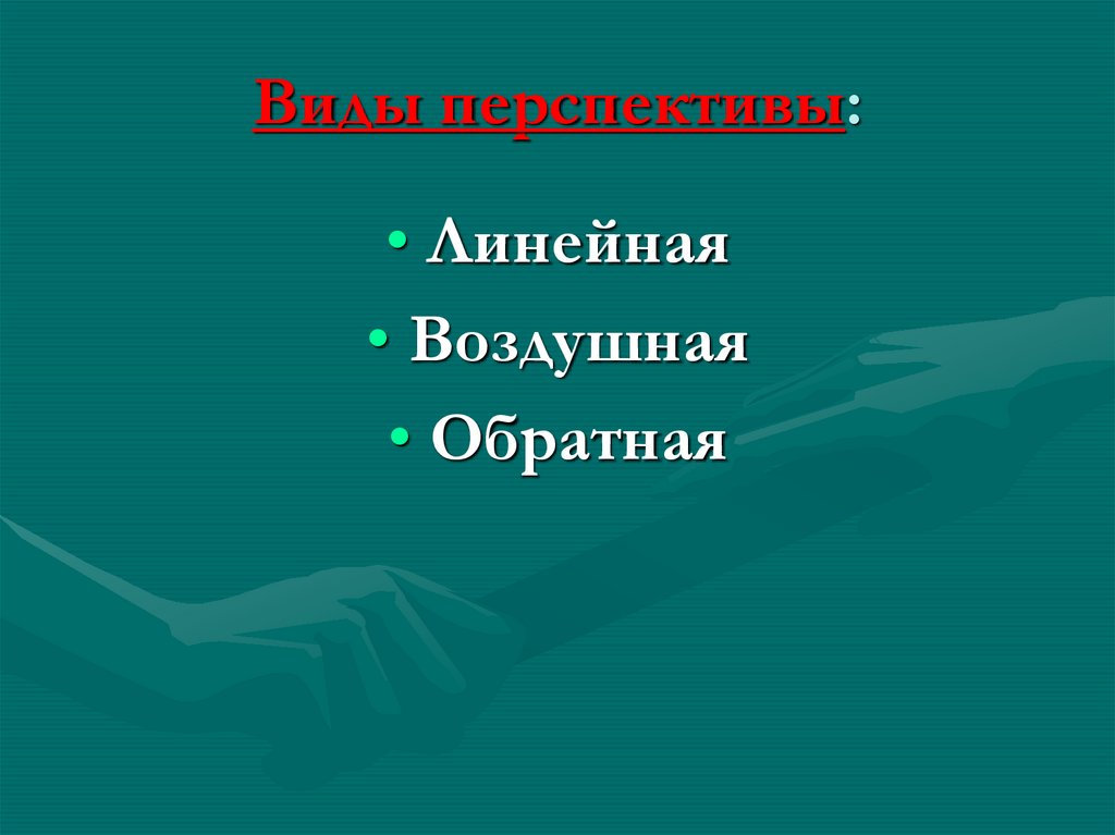 Виды перспективы: