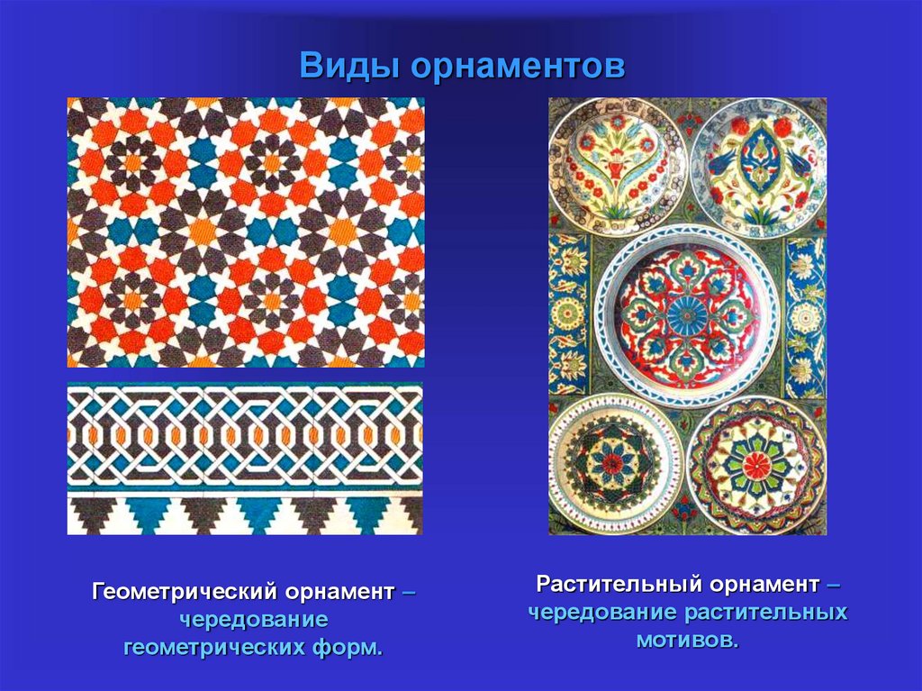 Виды орнаментов