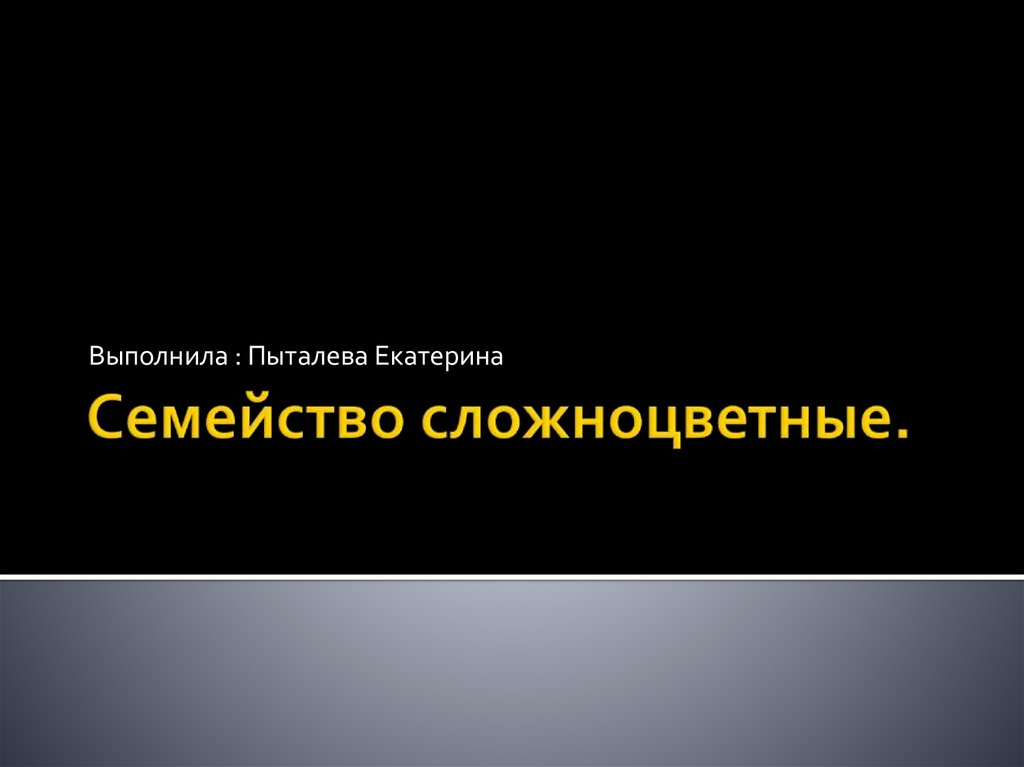 Семейство сложноцветные - презентация онлайн