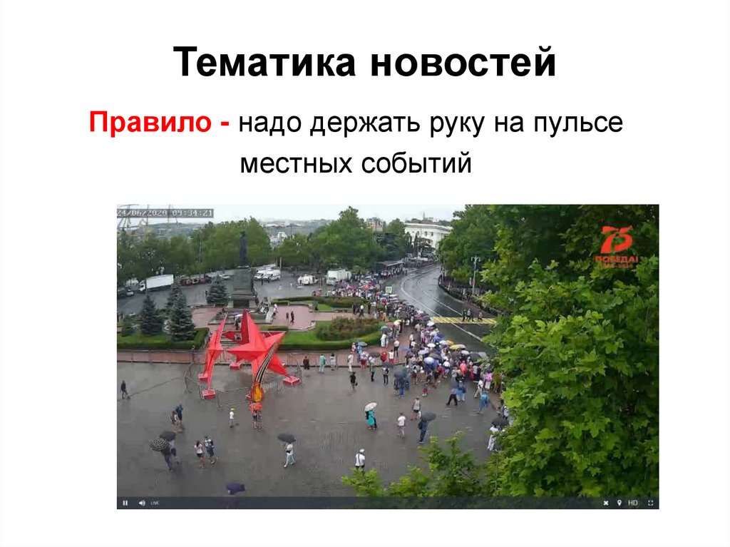 Тематика новостей