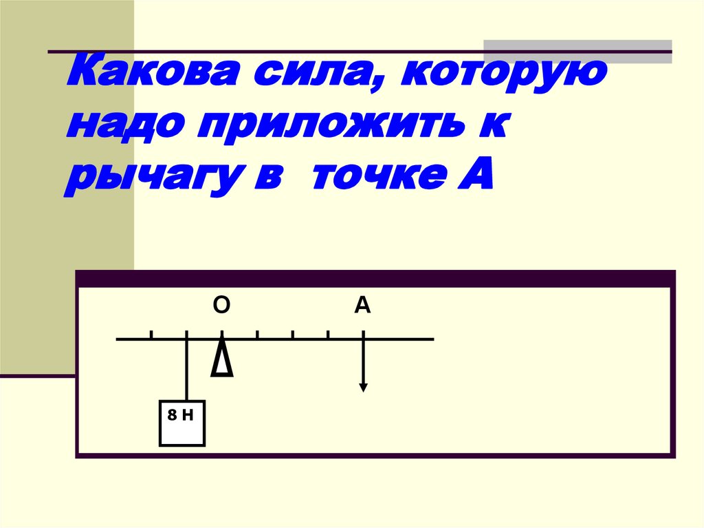 Какую силу надо приложить