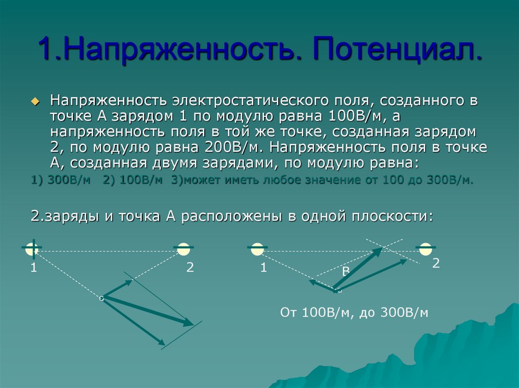 Два модуля равны друг другу. Физика. Потенциал. Задачи. 1) Напряженность. Задачи по школьной физике потенциал. Потенциал некоторой точки электростатического поля равен 100в.