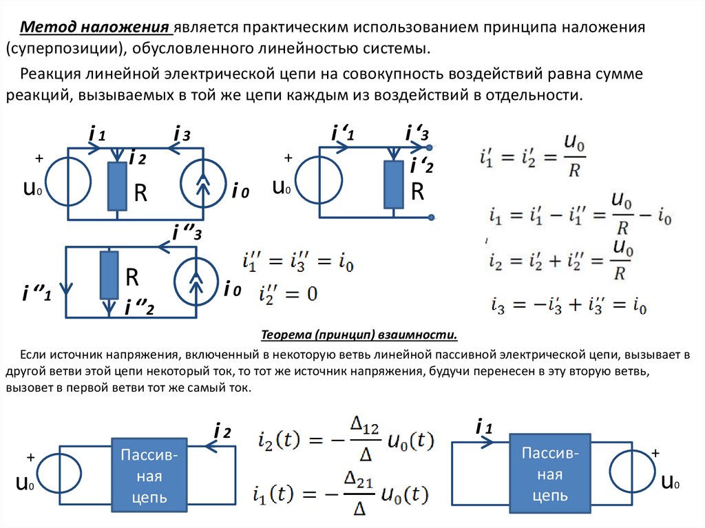 Метод наложения. Вычисление токов методом наложения. Принцип суперпозиции метод наложения. Метод наложения для расчета электрических цепей. Принцип суперпозиции ТОЭ.