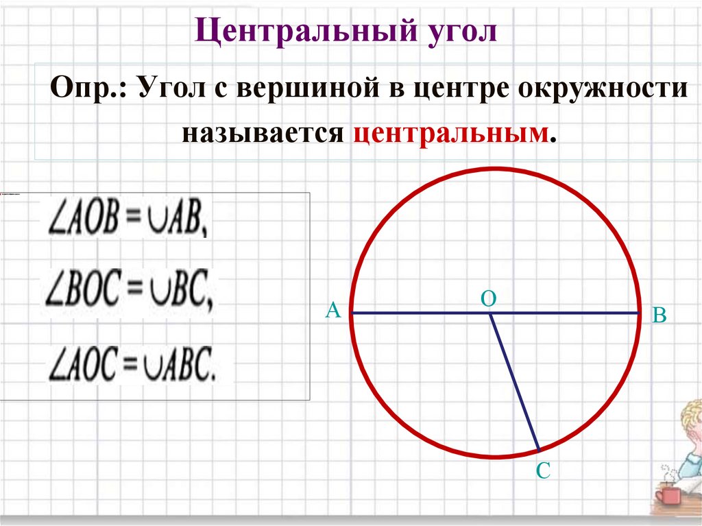 Картинка центральный угол окружности