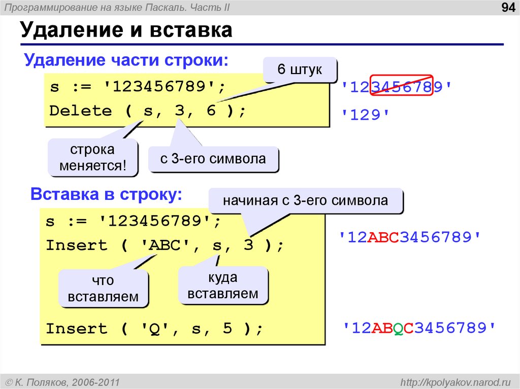 Поменять слова местами в строке. Ввод строки Паскаль. Команда delete в Паскале. Программирование строки Паскаль. Строка символов в Паскале.