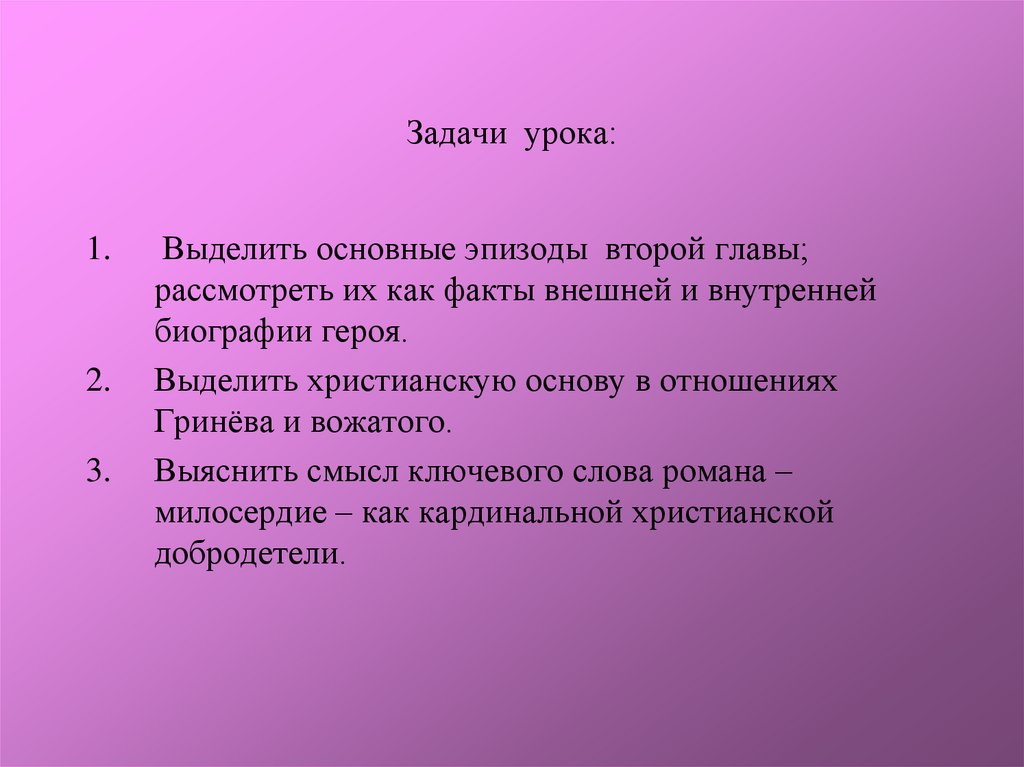 Задачи урока: