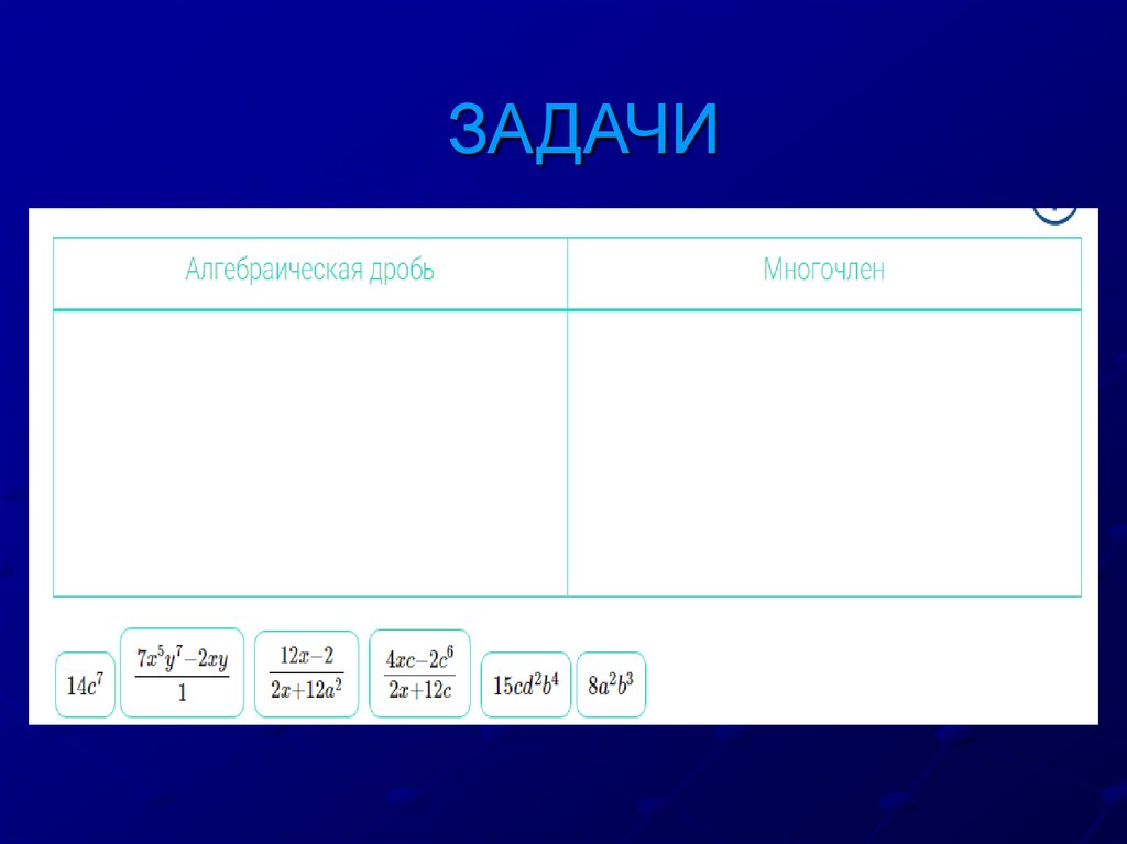 Сокращение алгебраических дробей 7 класс презентация