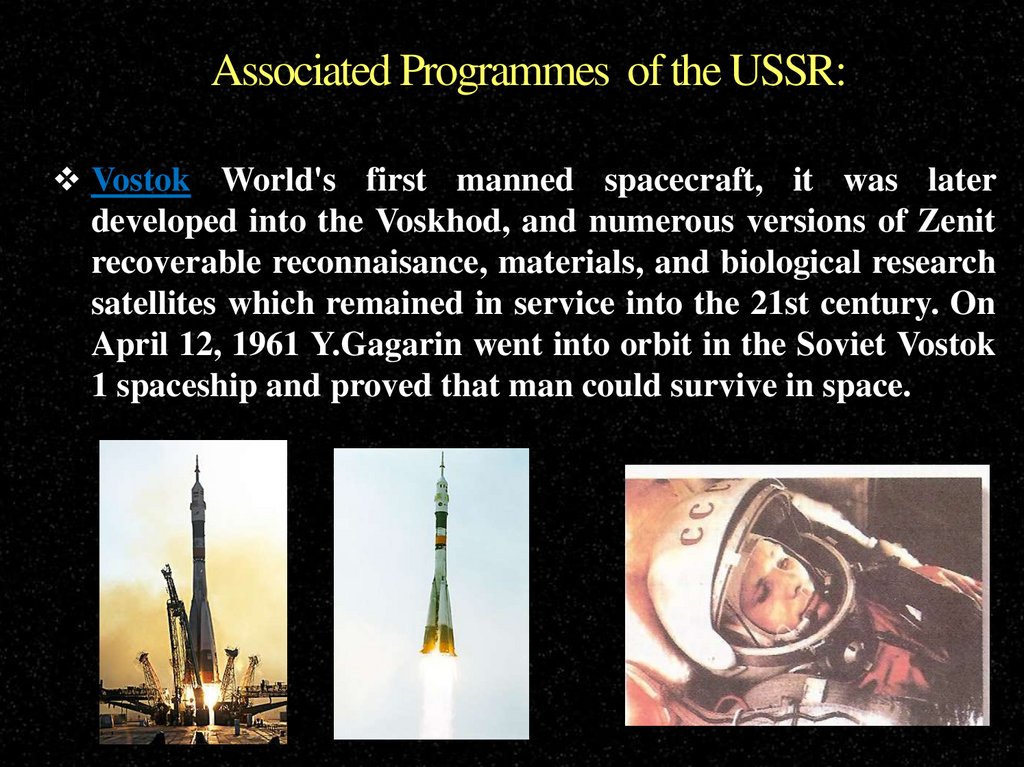 Associated Programmes of the USSR: