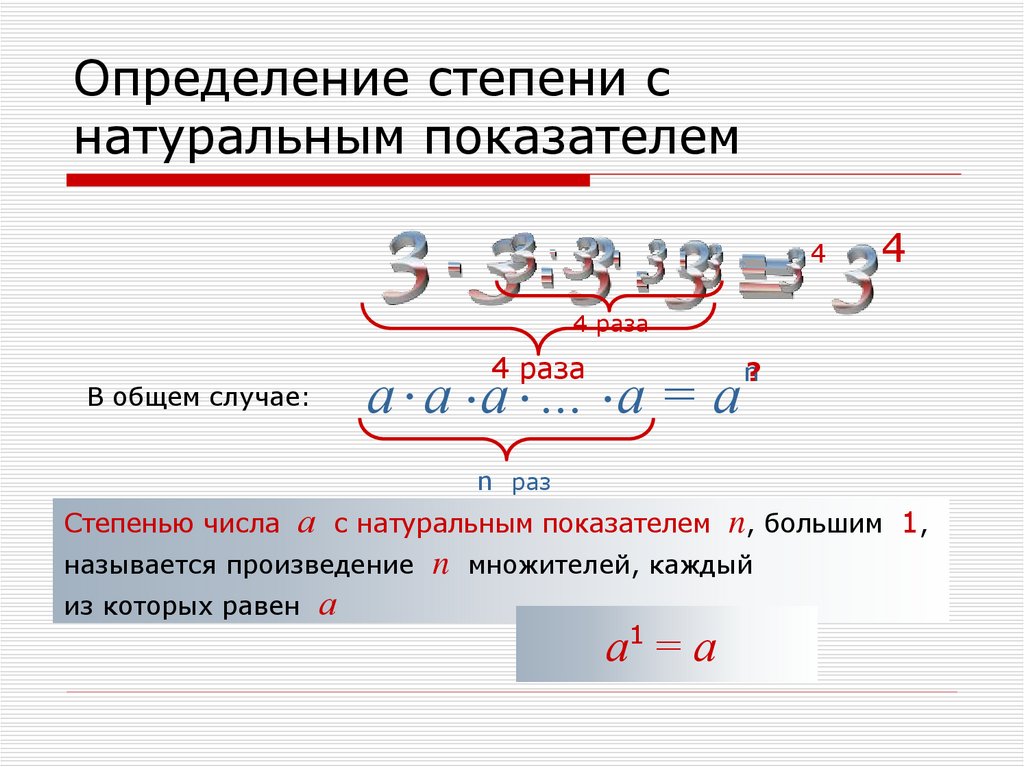 Степень это определение