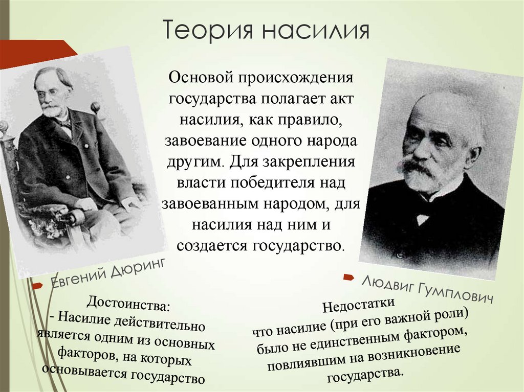 Презентация теория насилия