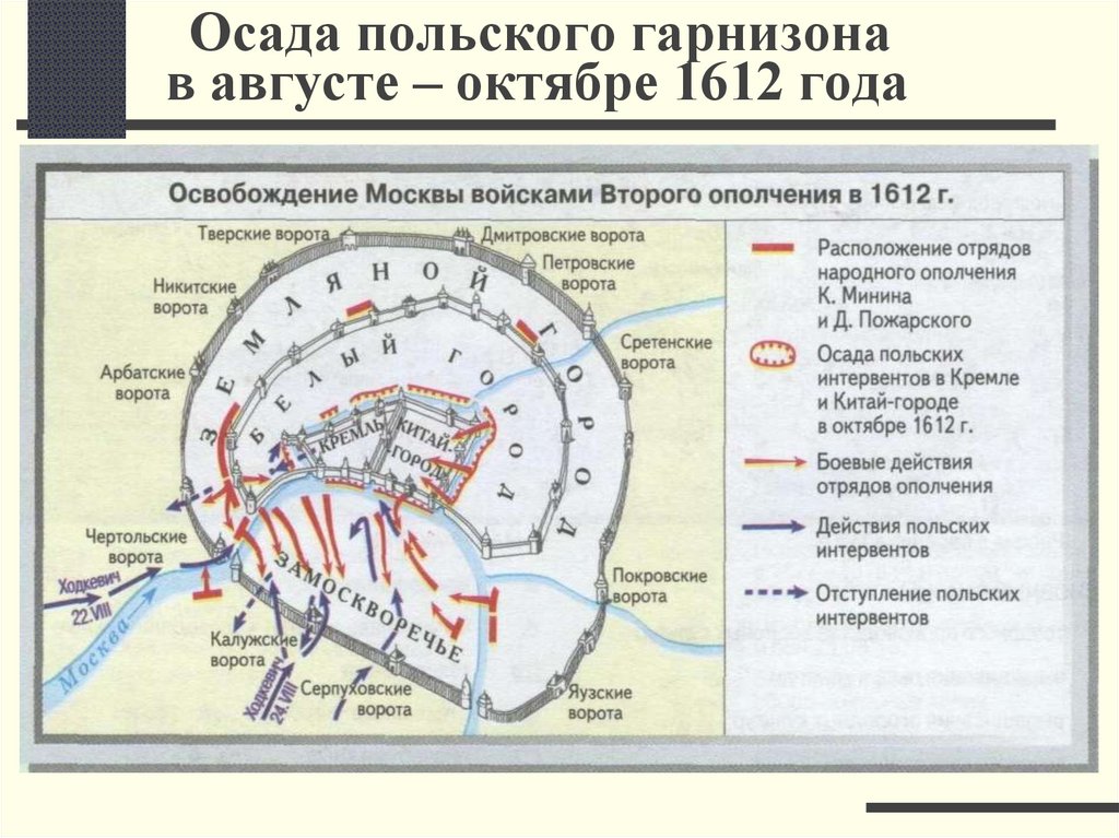 Московская битва 1612 карта