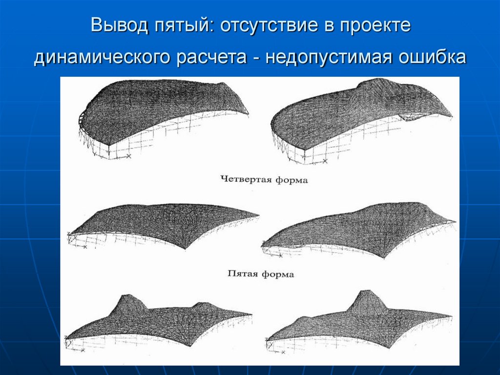Вывод пятый: отсутствие в проекте динамического расчета - недопустимая ошибка