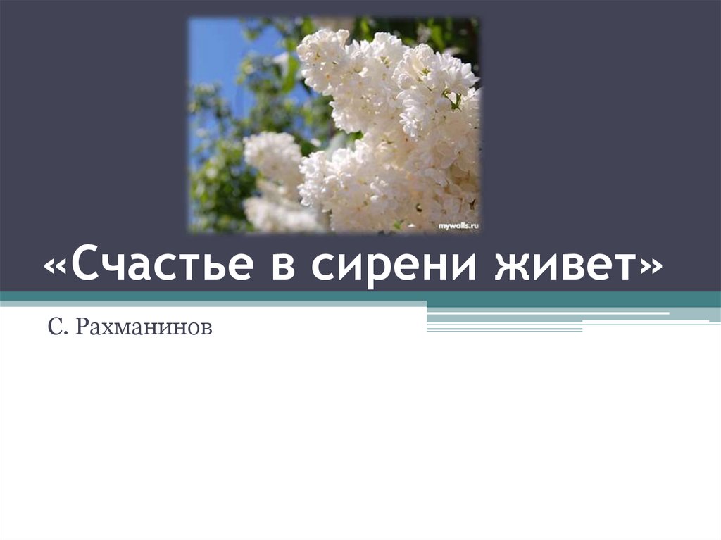 Счастье в сирени живет урок музыки в 4 классе презентация