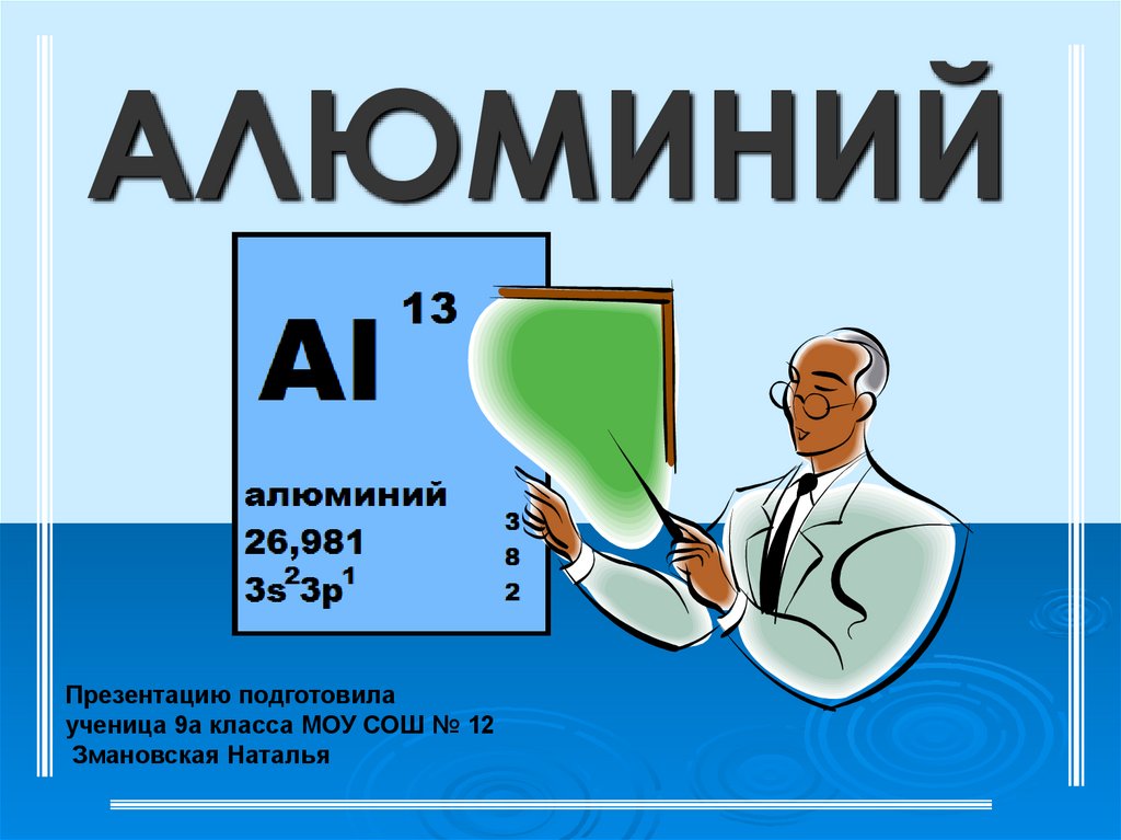 Алюминий презентация 11 класс химия