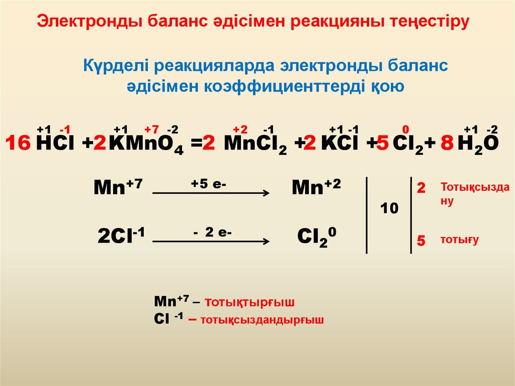 Тотығу тотықсыздану реакциялары. Kmno4 HCL cl2 mncl2 KCL. H2o. Метод электронного баланса kmno4+HCL. H2+cl2 ОВР. Kmno4+HCL окислительно-восстановительная реакция.