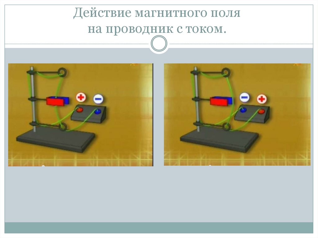 Действие магнитного поля на проводник с током электрический двигатель 8 класс презентация