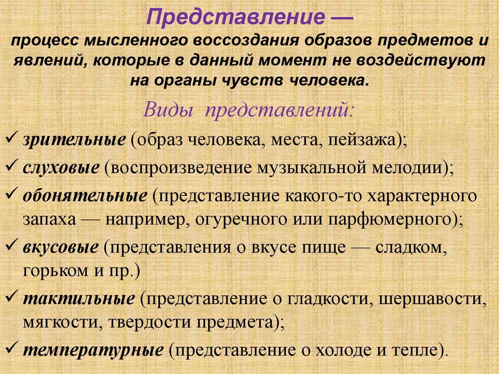 Текст представления человека. Представление в психологии. Виды представлений в психологии. Представление и его виды. Представление виды представлений.