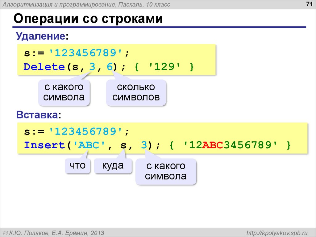 Программирование обработки строк символов 10 класс презентация