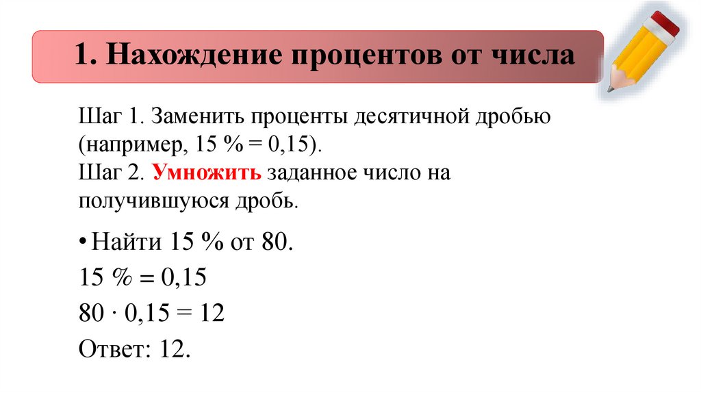 Нахождение процентов от данного числа. Нахождение процента от числа. Процент от числа 6 класс. Нахождение числа по проценту. Правило нахождения процента от числа.