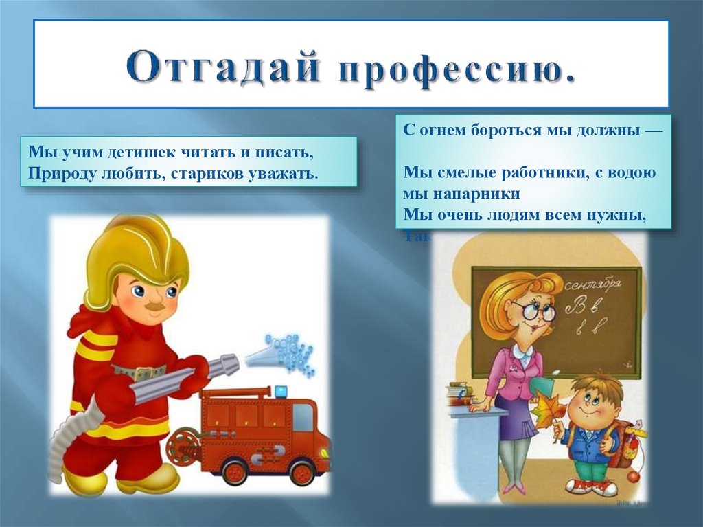 Профориентационная игра угадай профессию презентация