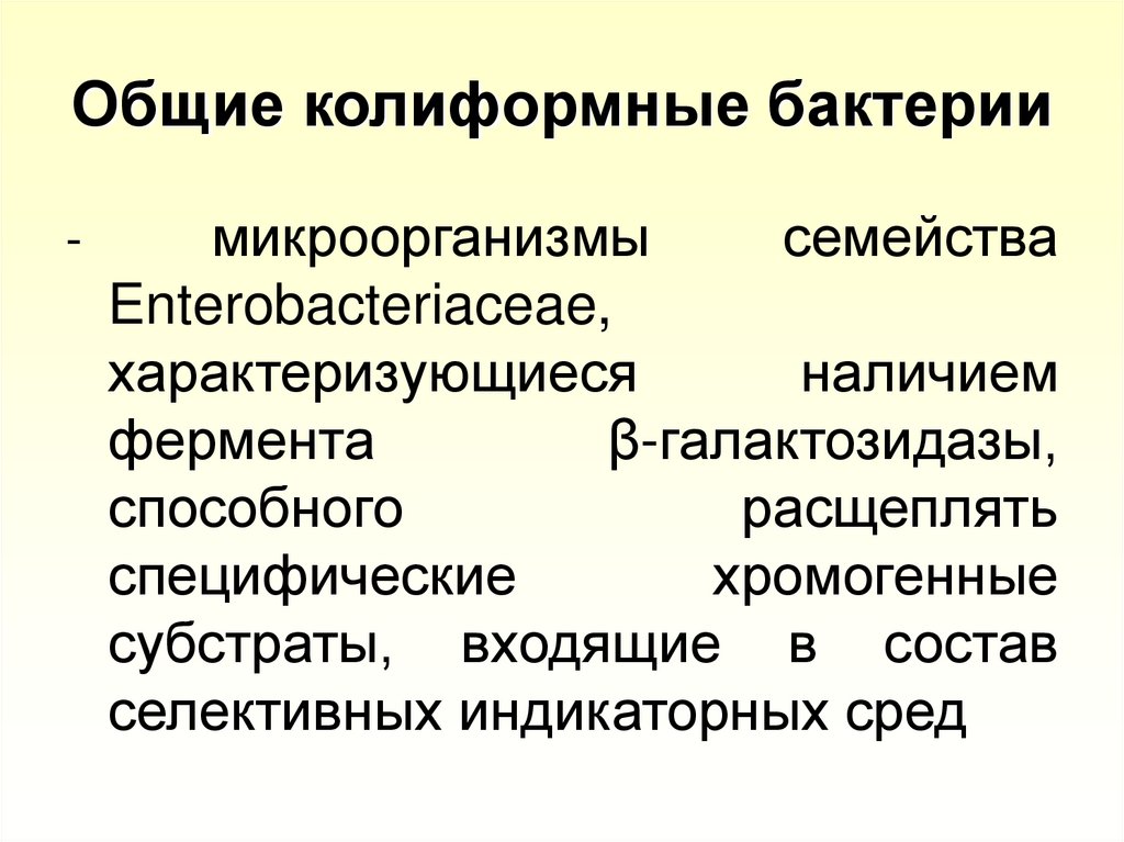 Колиформные бактерии в воде что это значит