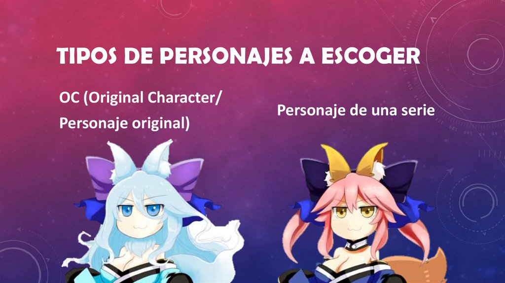 Tipos de personajes a escoger