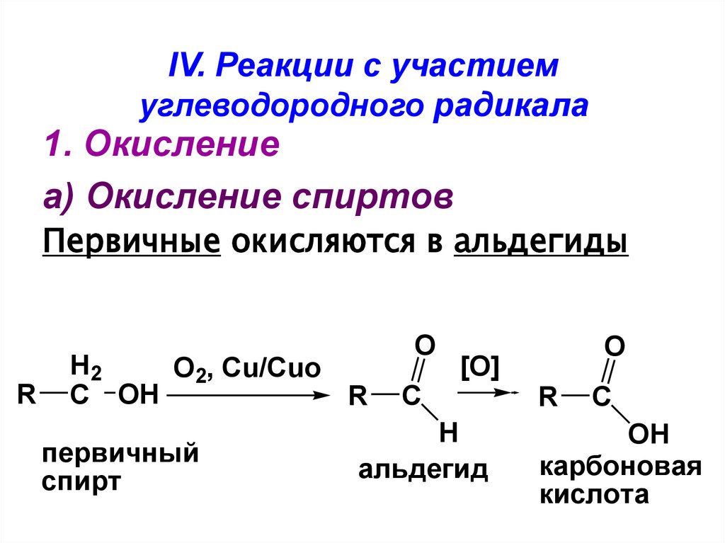 Производные углеводородов. Реакция углеводородного радикала спиртов. Реакция с участием углеводородного радикала карбоновых кислот. Реакции с участием углеводородного радикала. Природа углеводородного радикала.