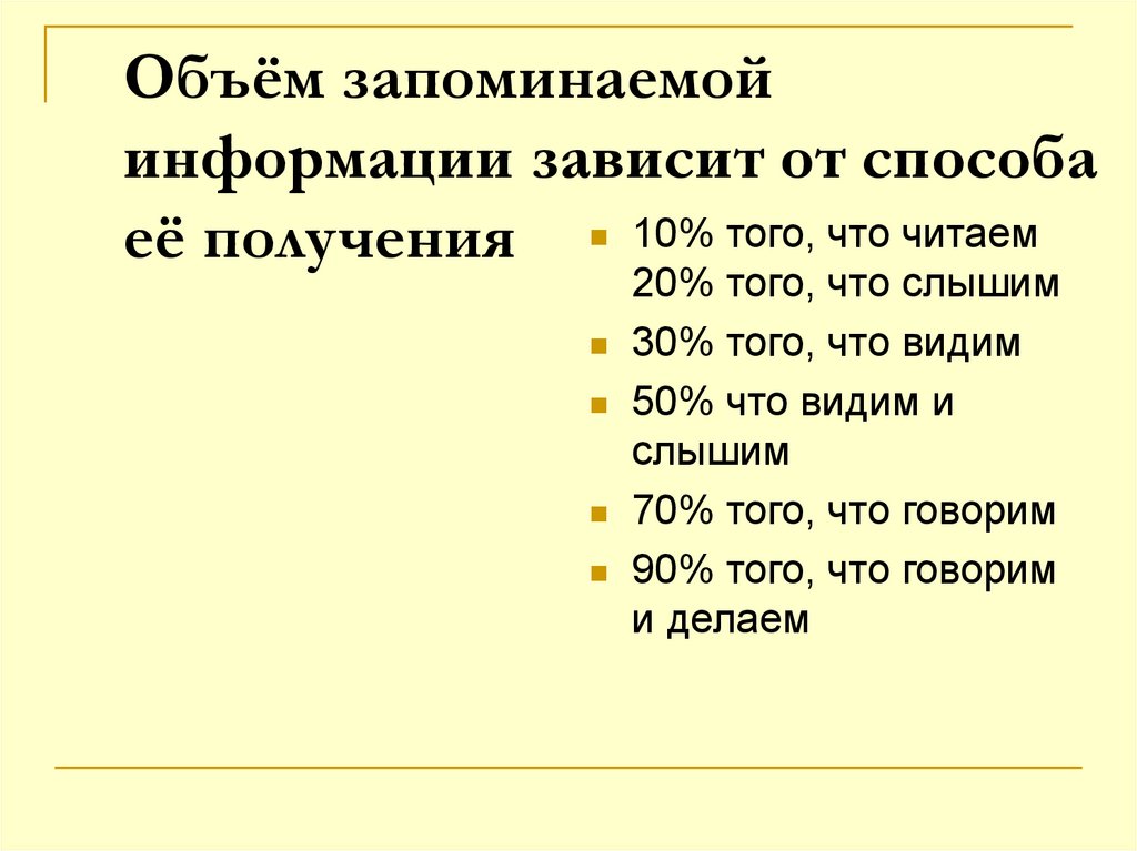 Информацию не зависящую