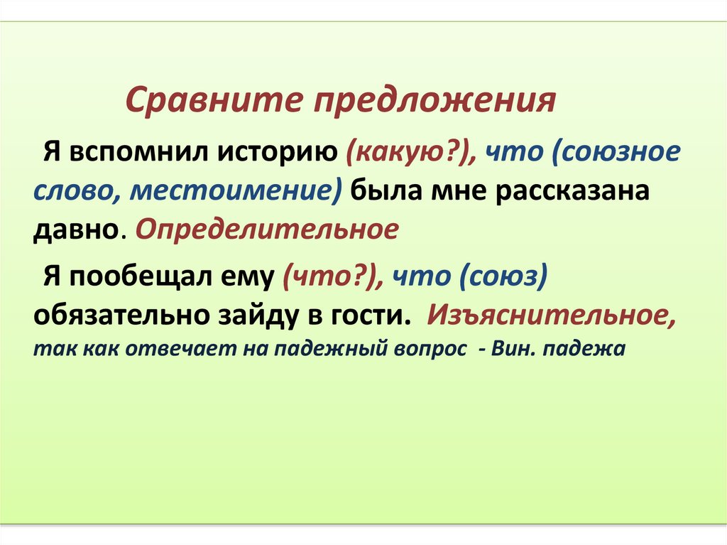 Придаточные изъяснительные презентация 9 класс