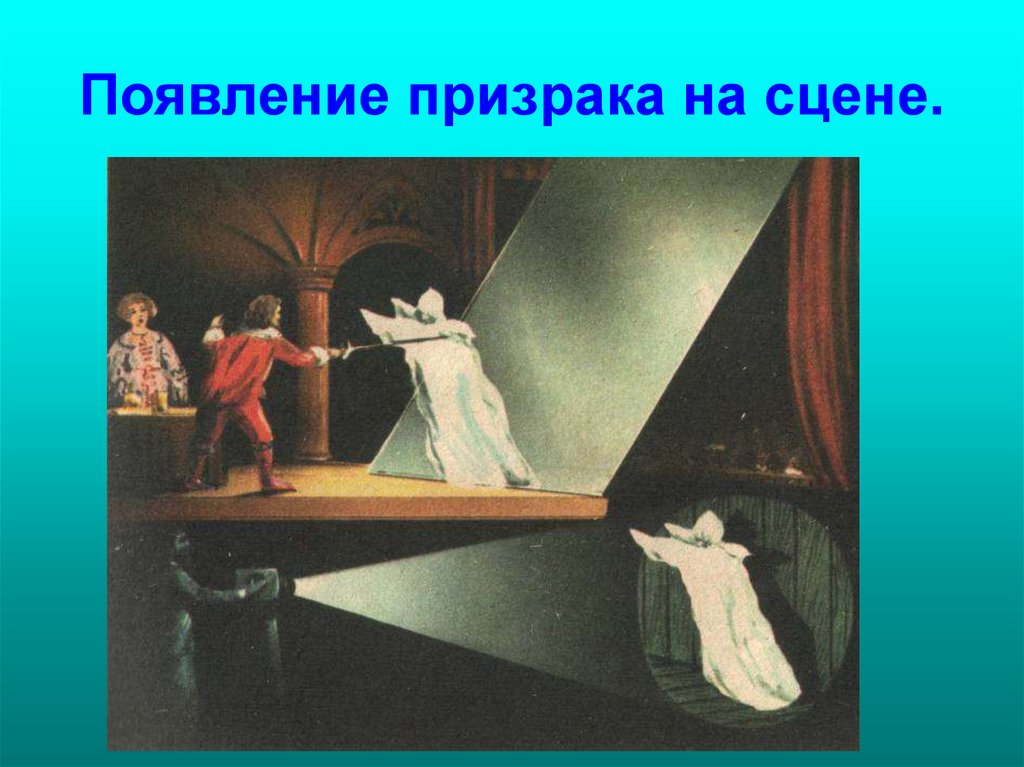 Появление призрака на сцене.