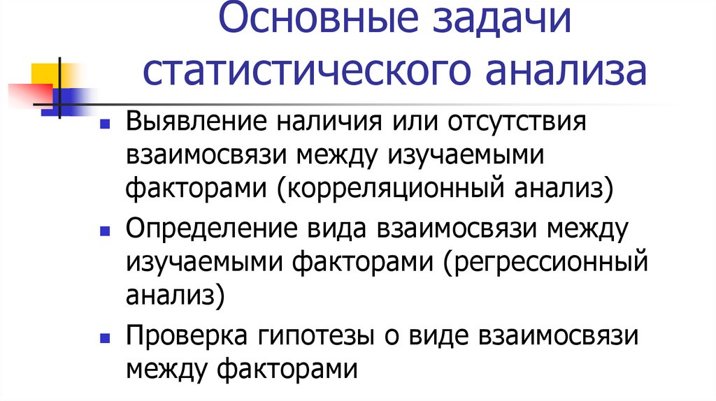 Основные задачи