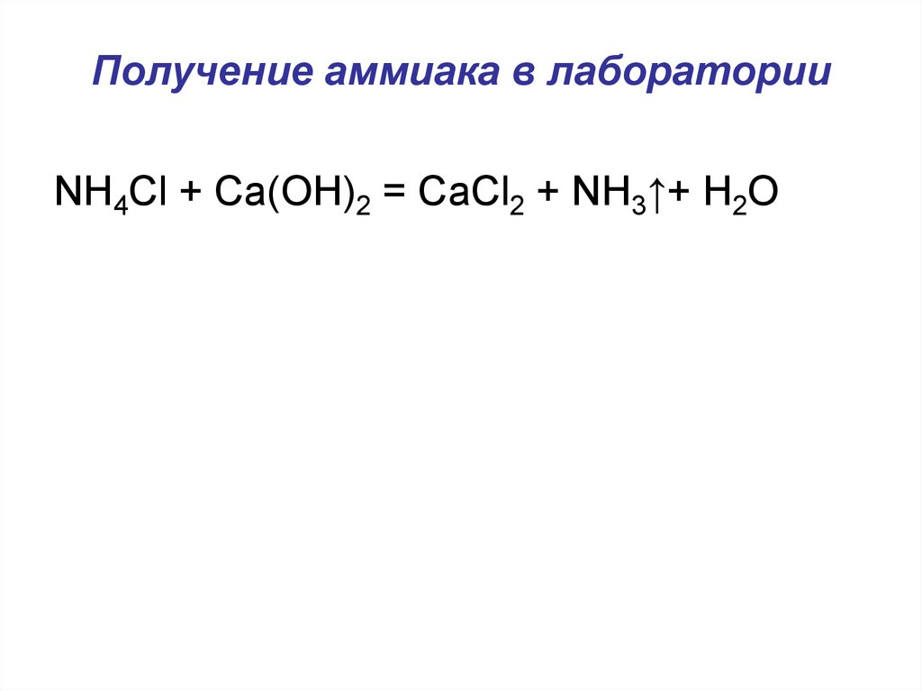 Аммиак соли аммония