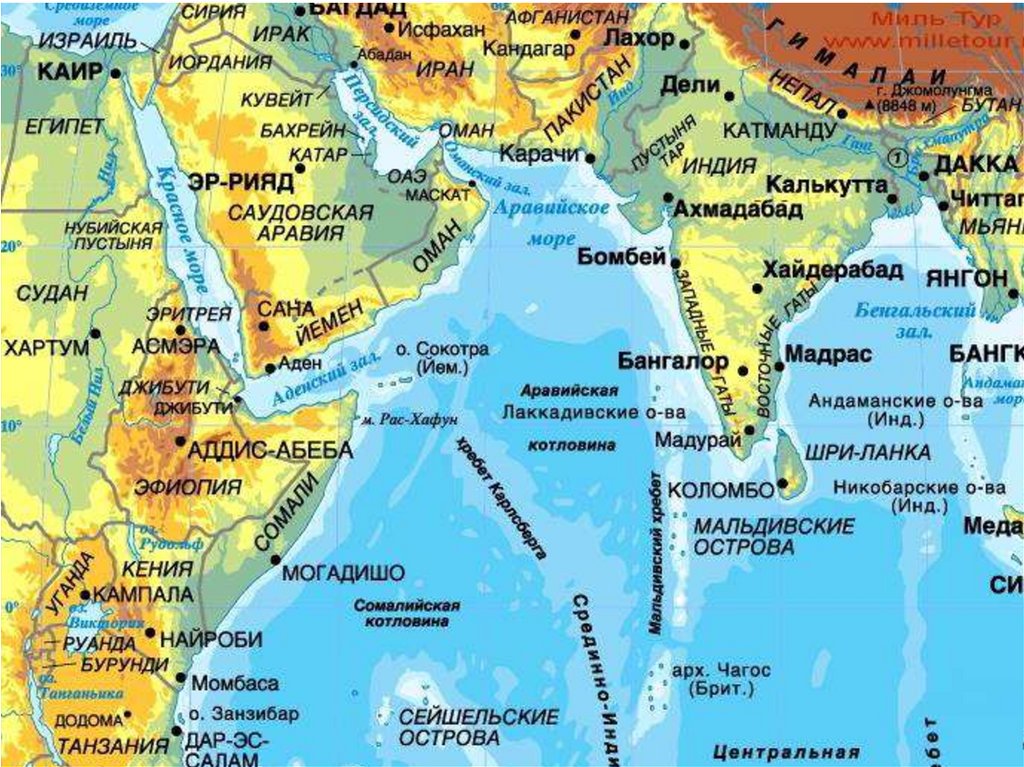 Острова индийского океана список на карте