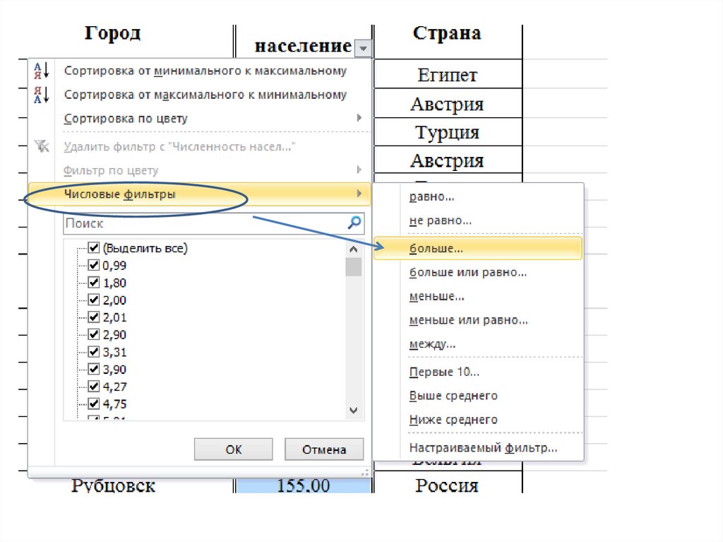 Как отсортировать от большего к меньшему