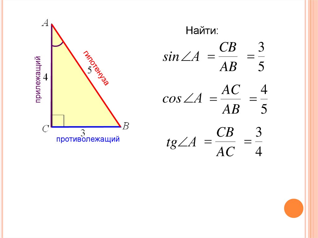 Синус косинус тангенс формулы 8 класс. Формула синуса косинуса и тангенса в прямоугольном треугольнике. Син тангенс кос в прямоугольном треугольнике. Соотношение синуса и косинуса в прямоугольном треугольнике. Sin cos TG CTG В прямоугольном треугольнике формулы.