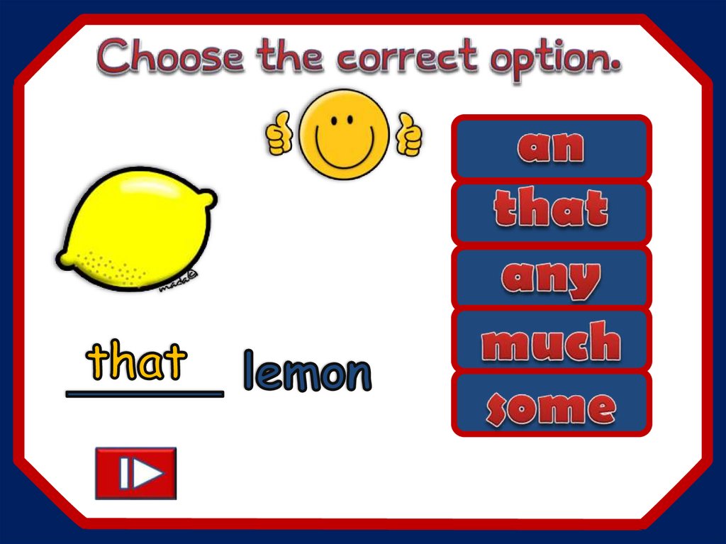 Choose countable nouns