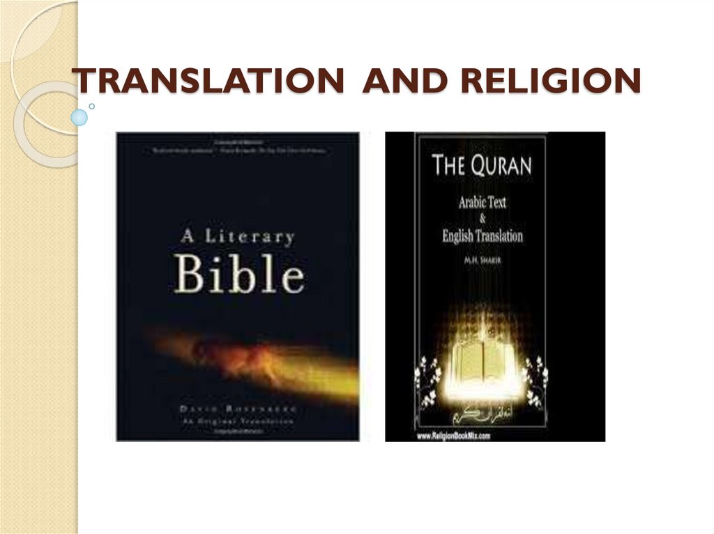 TRANSLATION AND RELIGION