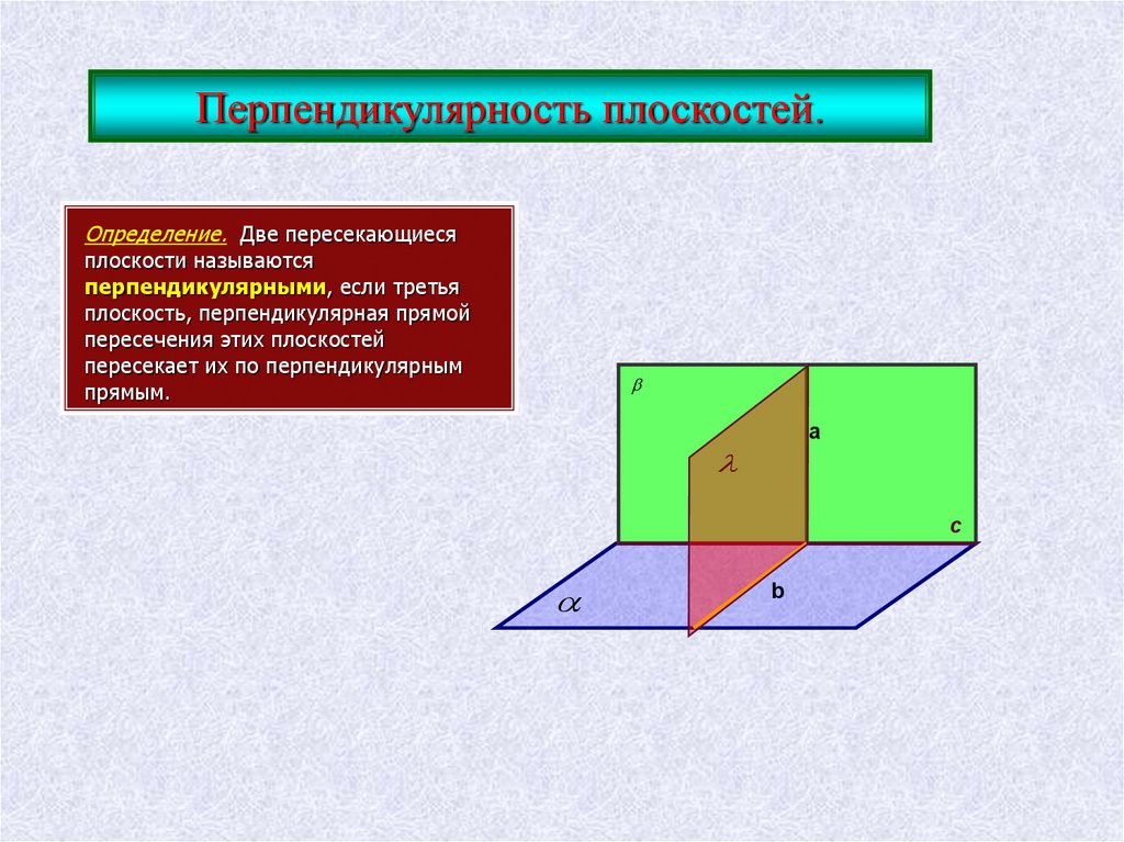 Перпендикулярность плоскостей презентация