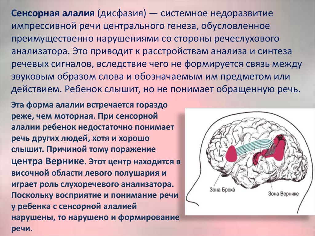 Сенсорная алалия. Дифференциальная диагностика сенсорной алалии и тугоухости.