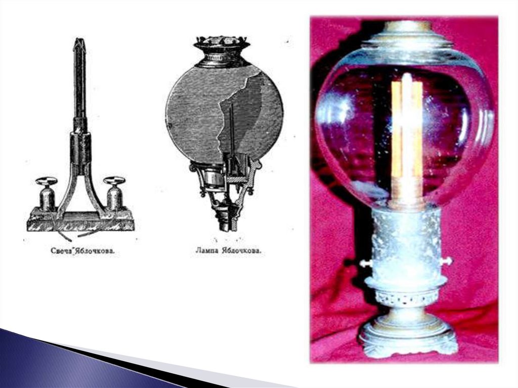 Электрическое освещение объектов. Павел Яблочков дуговая лампа. Павел Николаевич Яблочков дуговая лампа. Павел Николаевич Яблочков свеча Яблочкова. Свеча п н Яблочкова.